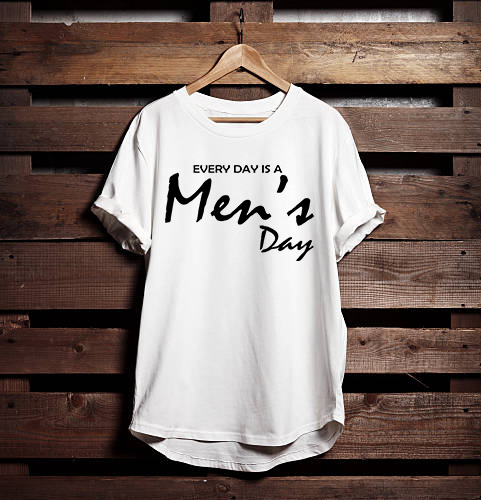 Men's Day Graphic Printed White T-shirt