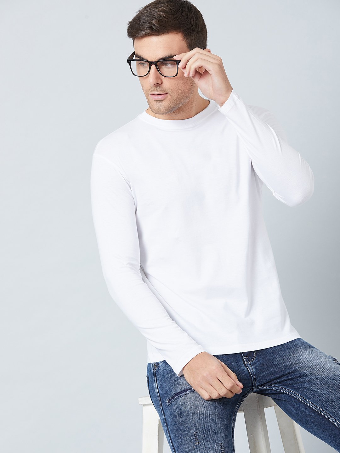 White Full Sleeve T-Shirts | Buy Men Full Hand T-Shirts