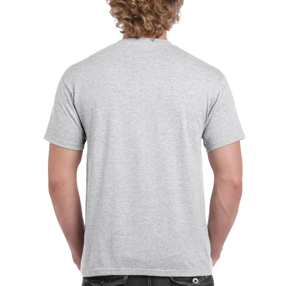 White Melange Solid Plain T shirt