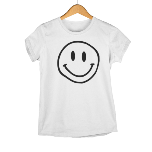 SMILEY FACE WHITE T SHIRT FOR MEN AND WOMEN