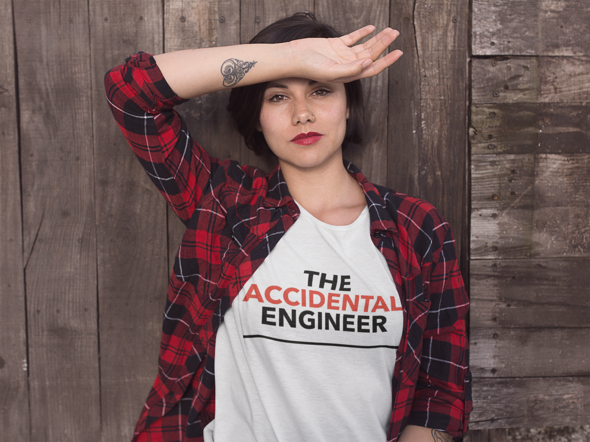 Accidental Engineer white T-shirt