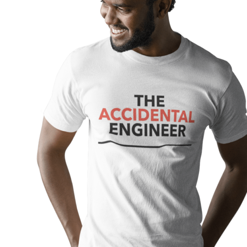 Accidental Engineer white T-shirt
