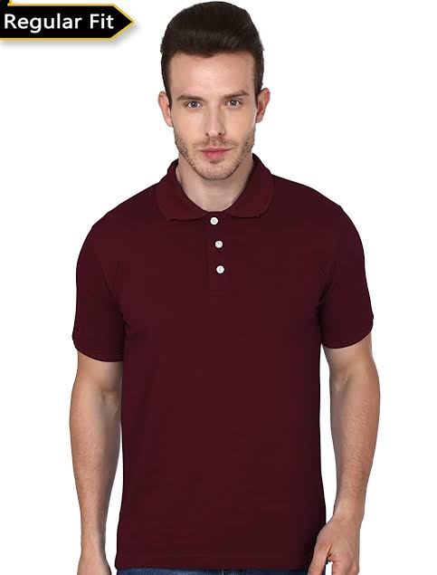 solid Maroon Polo t shirt