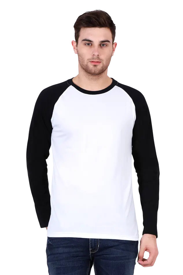 White & Black Raglan T-shirt